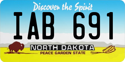 ND license plate IAB691
