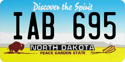 ND license plate IAB695