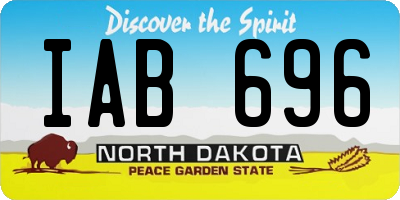 ND license plate IAB696