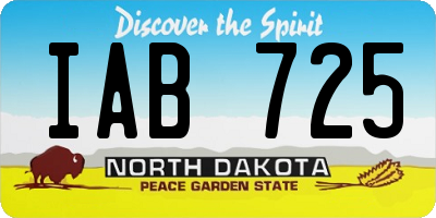 ND license plate IAB725