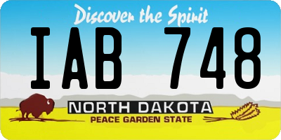 ND license plate IAB748