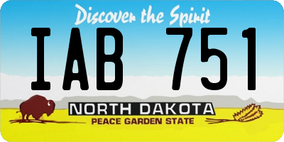 ND license plate IAB751
