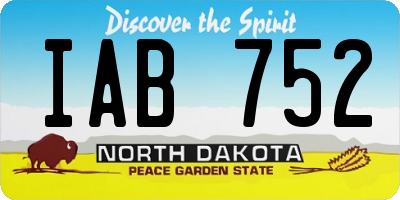 ND license plate IAB752