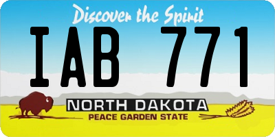 ND license plate IAB771