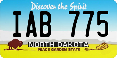 ND license plate IAB775