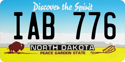 ND license plate IAB776