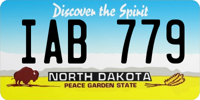 ND license plate IAB779