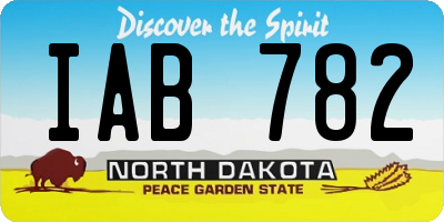 ND license plate IAB782