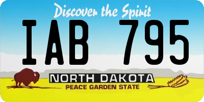 ND license plate IAB795