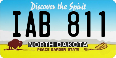 ND license plate IAB811
