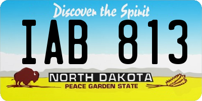ND license plate IAB813
