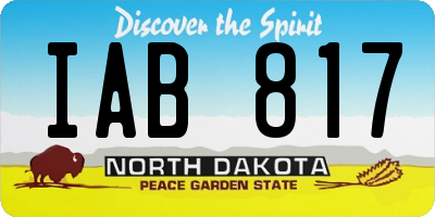 ND license plate IAB817
