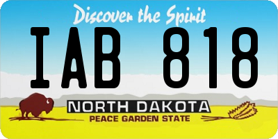 ND license plate IAB818