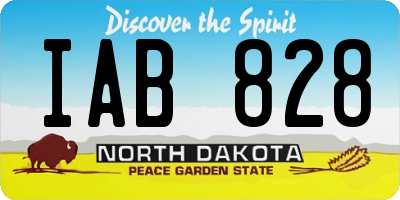 ND license plate IAB828