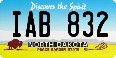ND license plate IAB832
