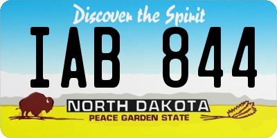 ND license plate IAB844