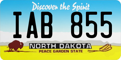 ND license plate IAB855