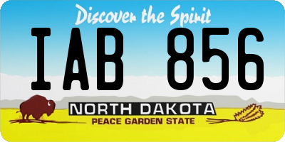 ND license plate IAB856