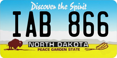 ND license plate IAB866