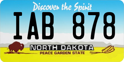 ND license plate IAB878