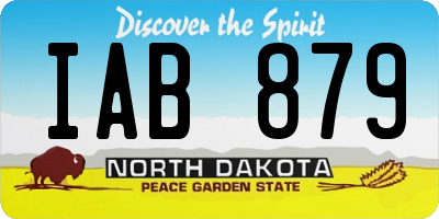 ND license plate IAB879
