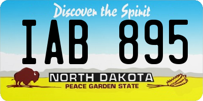 ND license plate IAB895