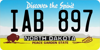 ND license plate IAB897