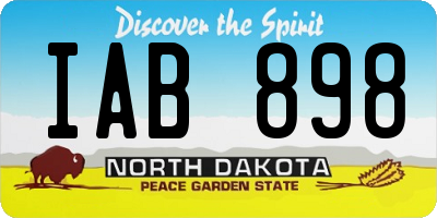 ND license plate IAB898