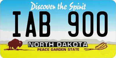ND license plate IAB900