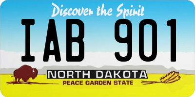 ND license plate IAB901