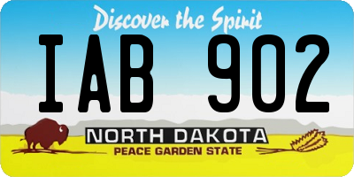 ND license plate IAB902