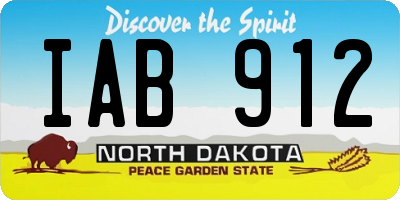 ND license plate IAB912
