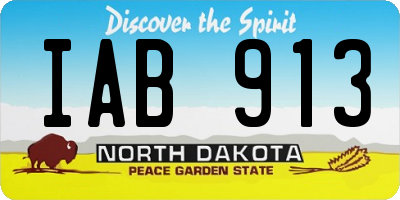 ND license plate IAB913