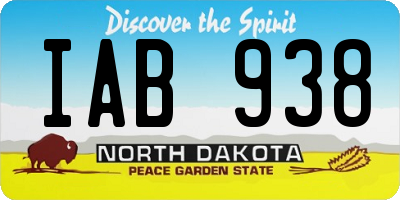 ND license plate IAB938