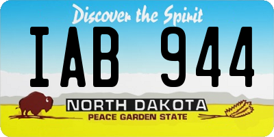 ND license plate IAB944
