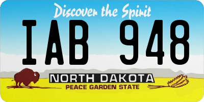ND license plate IAB948