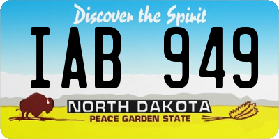 ND license plate IAB949
