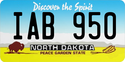 ND license plate IAB950