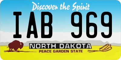 ND license plate IAB969