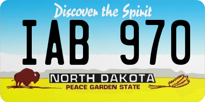 ND license plate IAB970