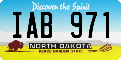 ND license plate IAB971