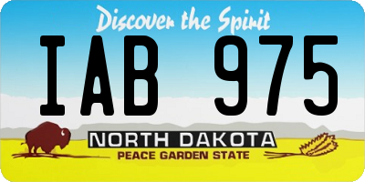 ND license plate IAB975