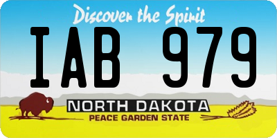 ND license plate IAB979