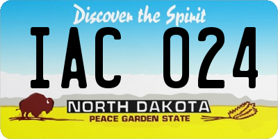 ND license plate IAC024
