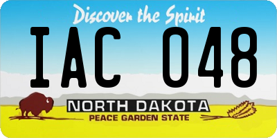 ND license plate IAC048