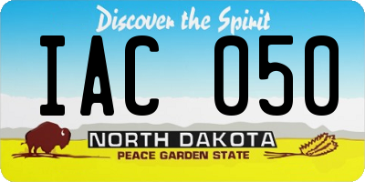 ND license plate IAC050