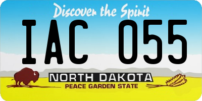 ND license plate IAC055