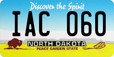ND license plate IAC060