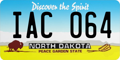 ND license plate IAC064