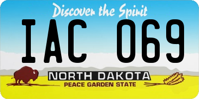 ND license plate IAC069